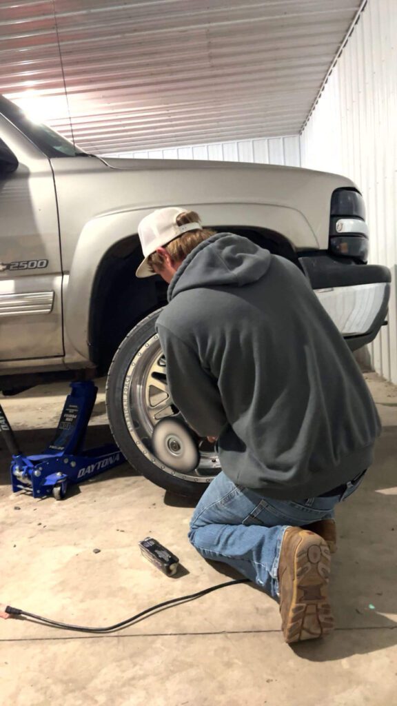 matt polishing a wheel